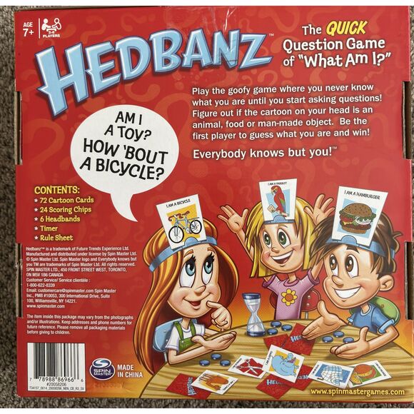 Spin Master HEDBANZ Ages 7+ New Open Box - Picture 2 of 2